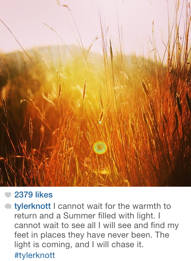 Weekly Inspiration from Tyler Knott, friday favorites