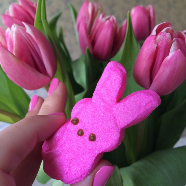 Pink Tulips, Manicure, and Candy for Easter